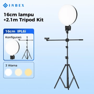 INBEX Ring Light Tripod Ukuran Besar 45cm 26cm Lampu Konten Kreator With 3 Holder HP