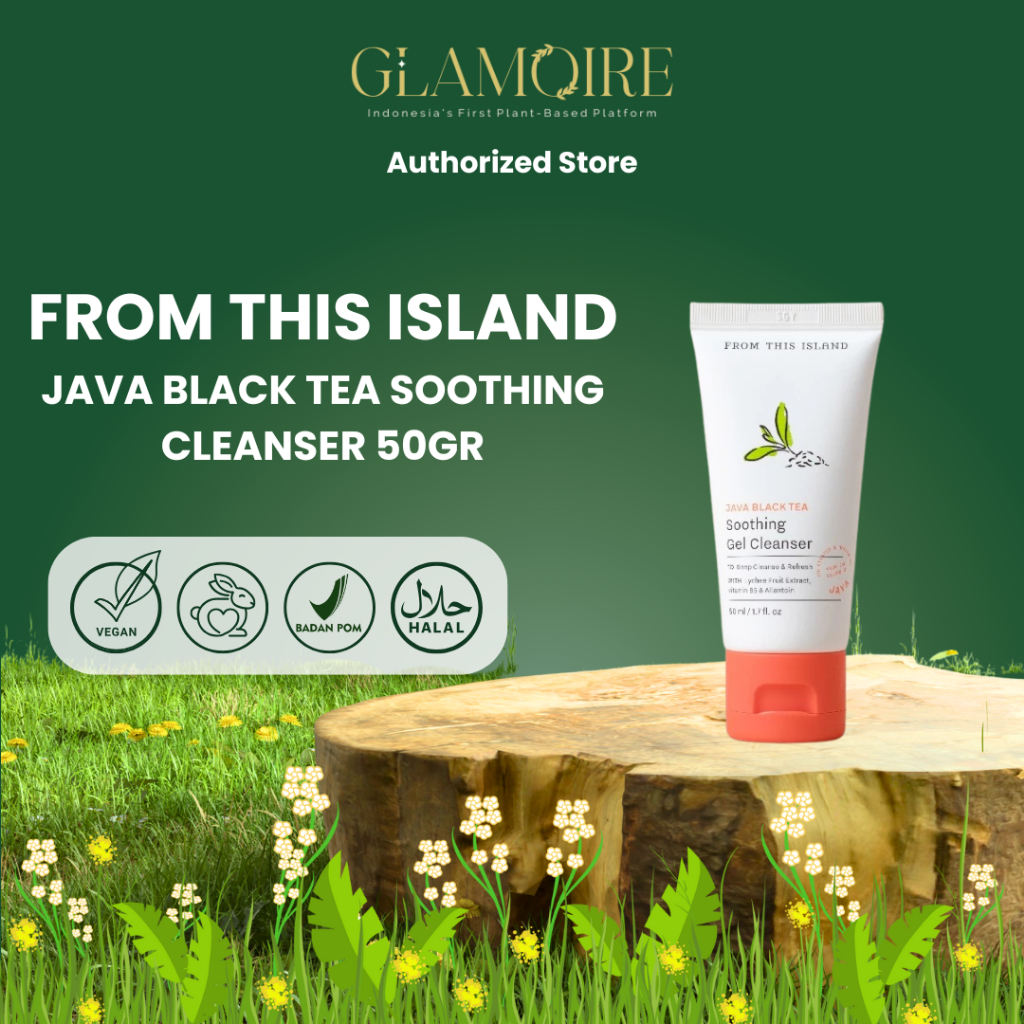 Jual GLAMOIRE - From This Island Java Black Tea Soothing Gel Cleanser ...