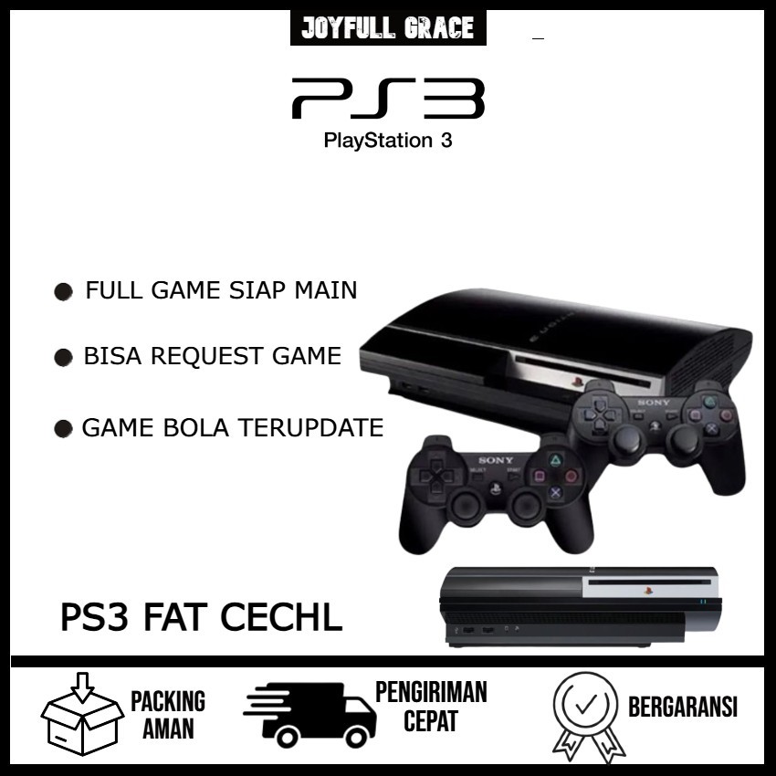 Jual PS3 FAT CFW Playstation Fat CECHL HDD 500GB GAME BOLA TERUPDATE ...