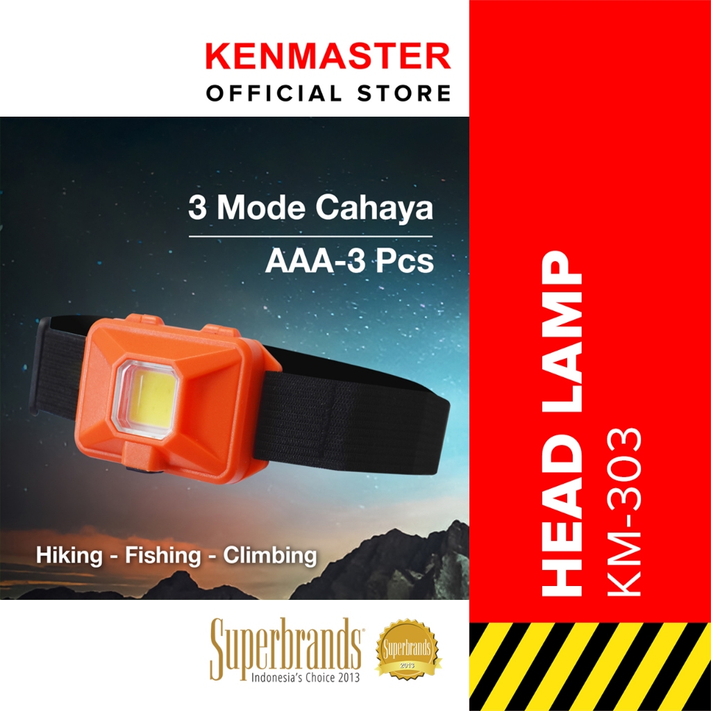 Jual Kenmaster NEW Senter Kepala - Head Lamp KM-303 Sensor Lampu LED ...