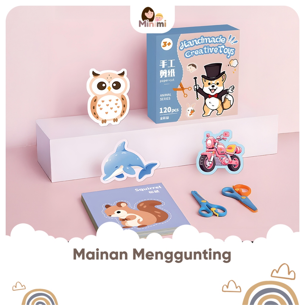 Jual Minimi Mainan DIY Paper Cut /aktivitas menggunting anak/Mainan ...