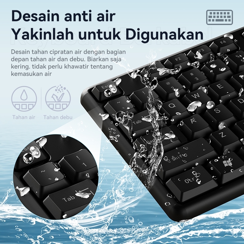 Jual MA Keyboard & Mouse Set Kabel USB Portable 104 Key Full Size ...