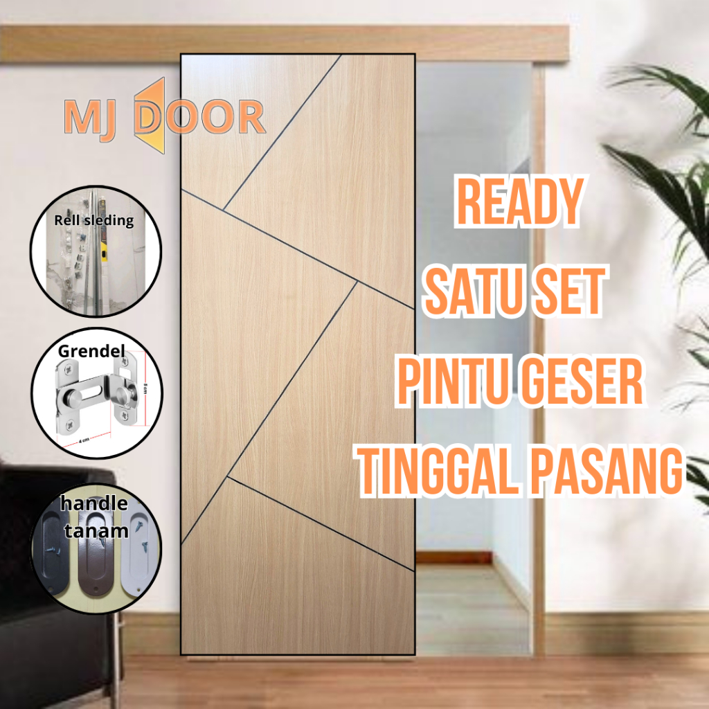 Jual SATU SET PINTU SLIDING, GESER, MINIMALIS, SIAP PASANG LENGKAP ...