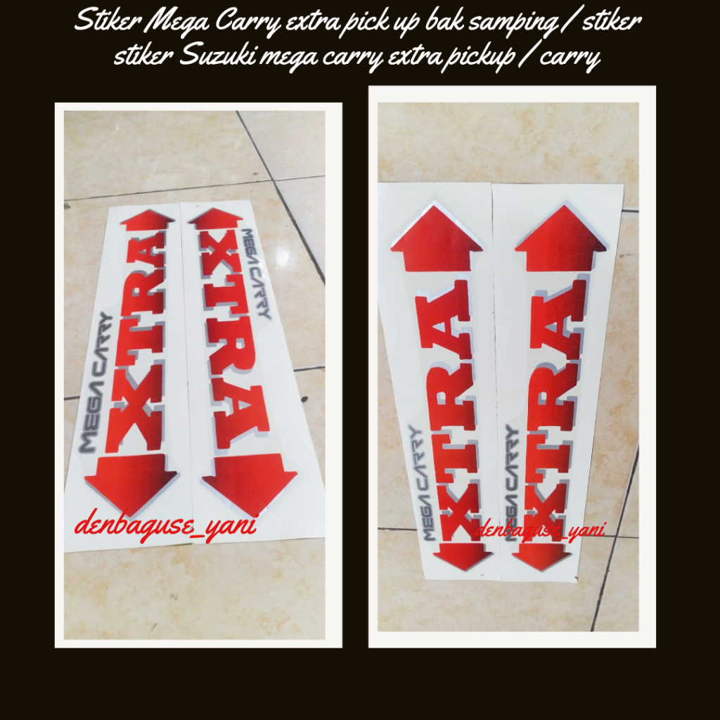 Jual Stiker Mega Carry extra pick up bak samping / stiker stiker Suzuki ...
