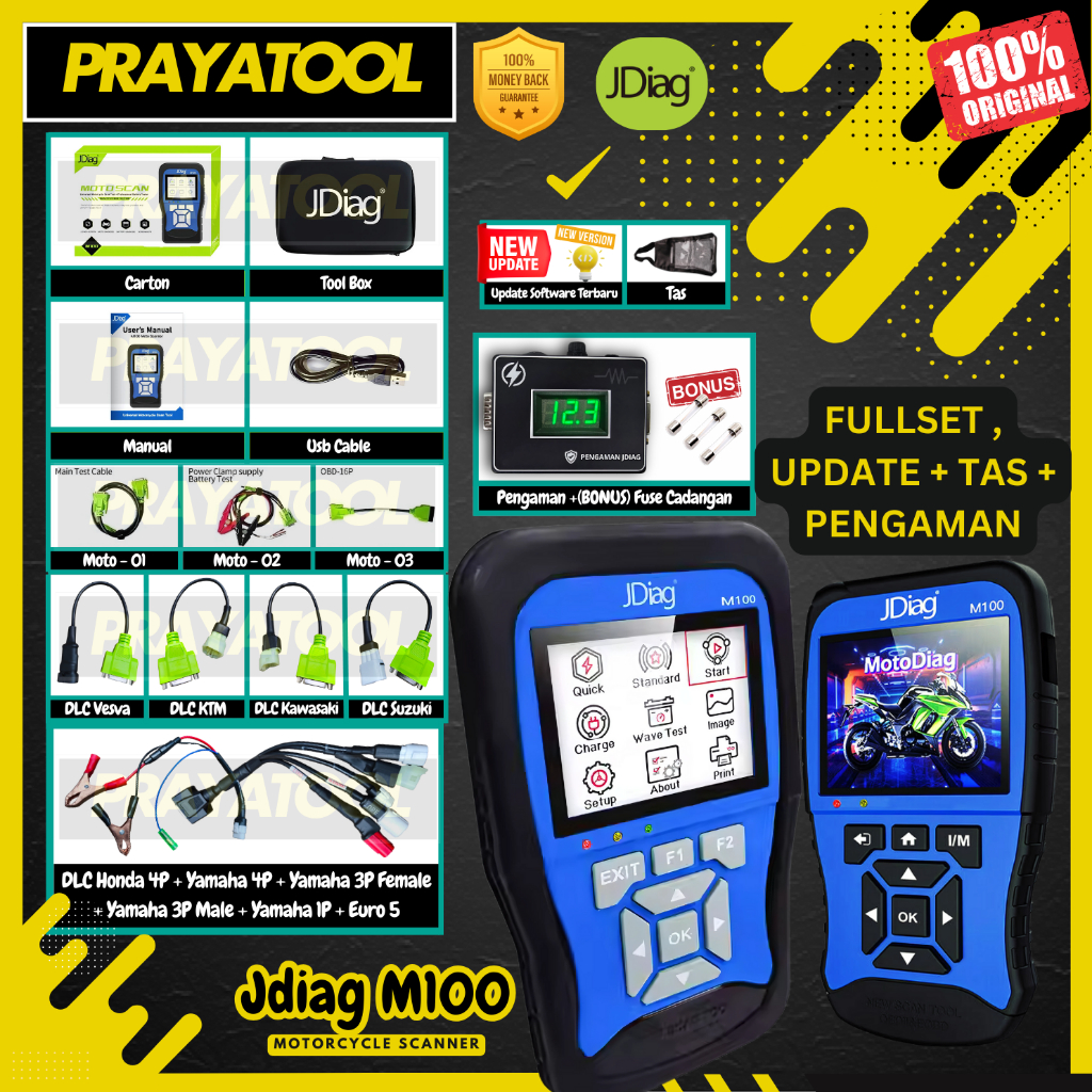 Jual SCANNER SEPEDA MOTOR JDIAG M100 SCANNER MOTOR INJEKSI SCANER MOTOR ...
