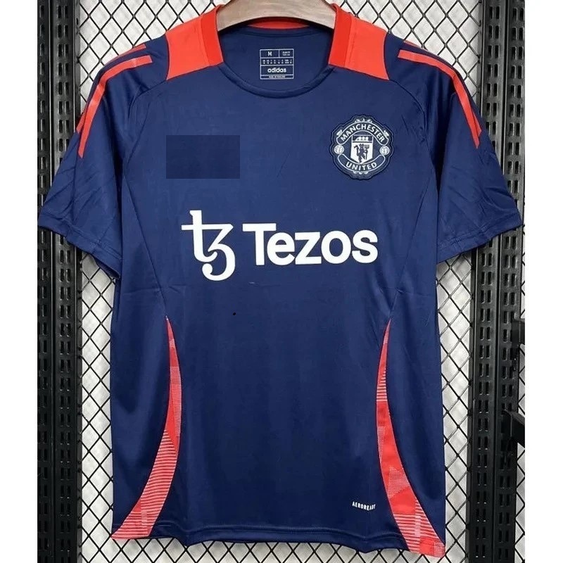 Jual Jersey Bola Dewasa Men Uni_ted MU Training Tezos Navy 2024/2025 ...