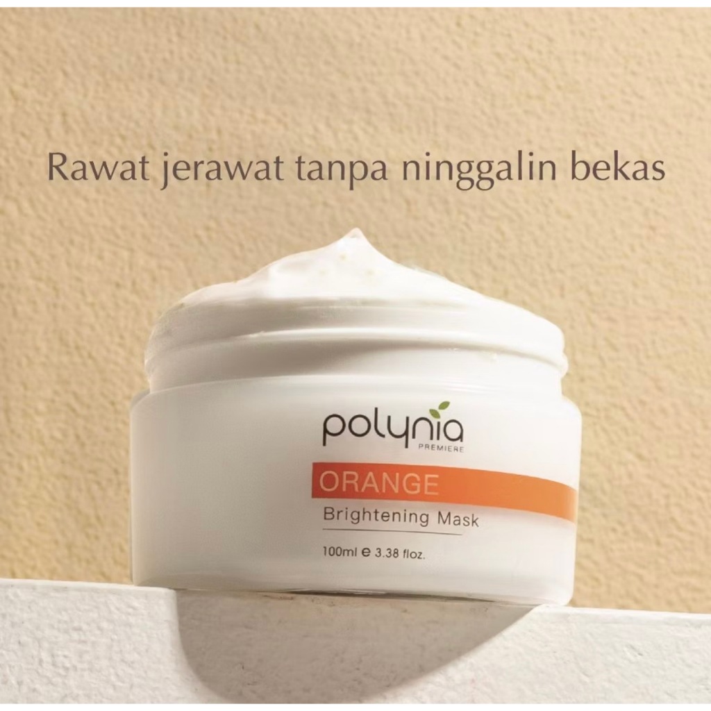 Jual POLYNIA Orange Brightening Face Mask 100ml | Memudarkan Bekas ...