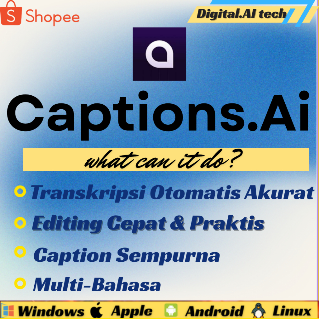 CAPTIONS AI PRO PLAN BUAT VIDEO AI CEPAT