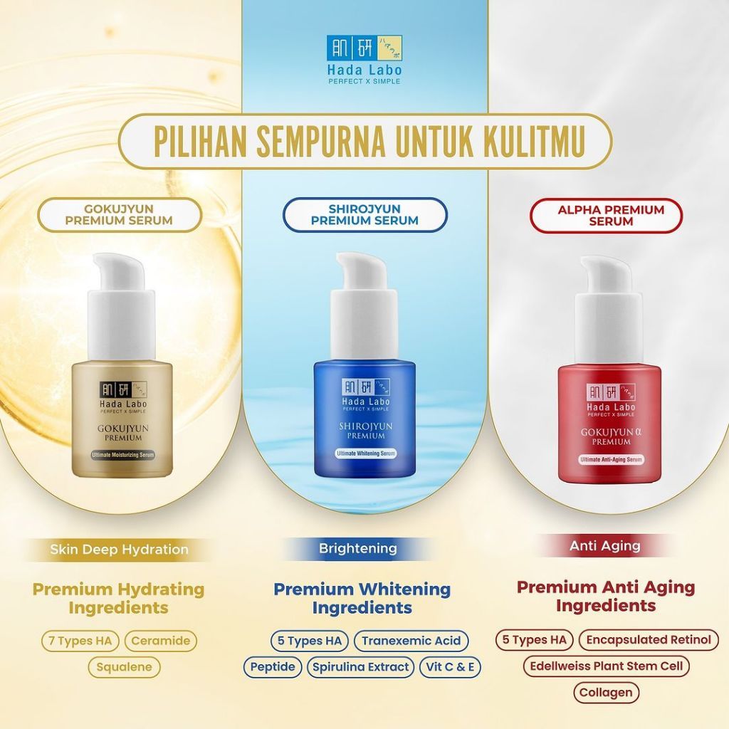 Jual HADA LABO Gokujyun Premium Ultimate Moisturizing SERUM 20ml [GOLD ...