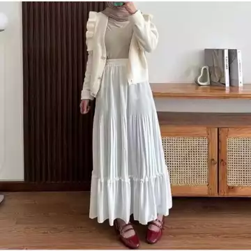 Rok Plisket Susun Mayung Skirt Ruffle Hyget Polos Premium Rok Wanita Anti Nerawang Korean Style