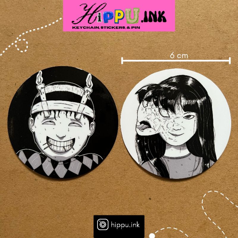 Jual Sticker Anime Junji Ito Tomie Souichi Illustration 100% Original ...