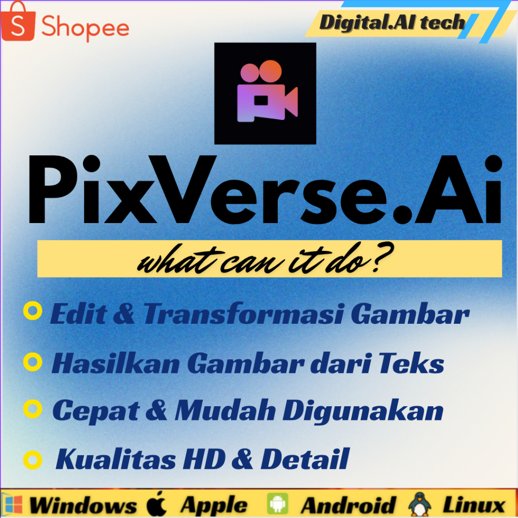 PixVerse Ai Standard Plan Premium 1 Bulan