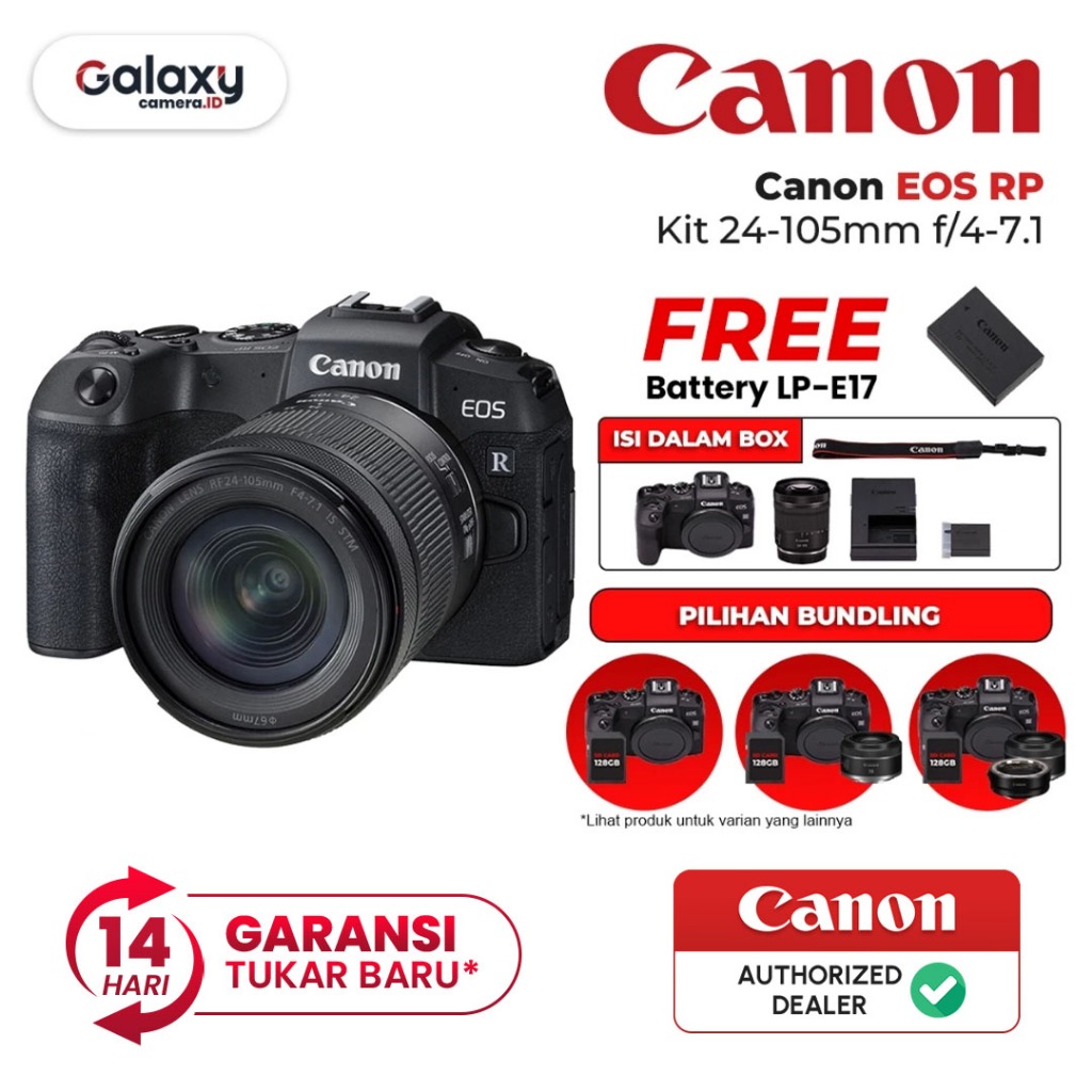 Jual Canon EOS RP Kit RF 24-105mm F/4-7.1 IS STM | Shopee Indonesia