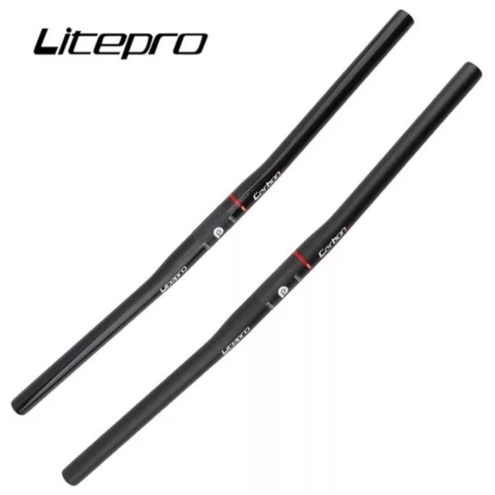 Jual Handlebar Litepro CARBON 25.4 580 mm flat bar stang sepeda lipat ...