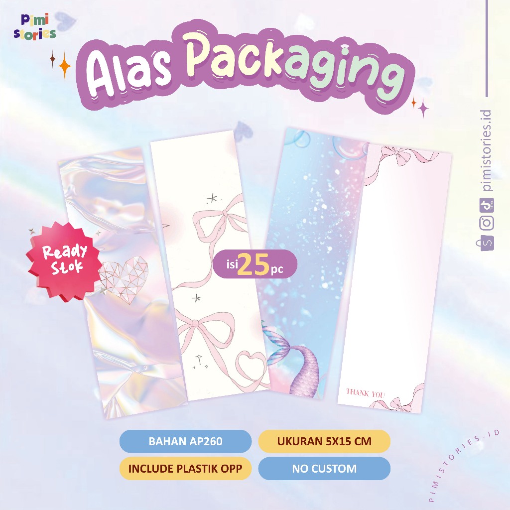 Jual [READY STOK+INCLUDE PLASTIK+NO CUSTOM] ALAS PACKAGING- KERTAS ...