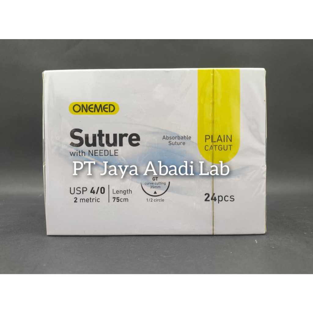 Jual benang plain absorbable dan jarum 4/0 isi 24 dapat diserap ...
