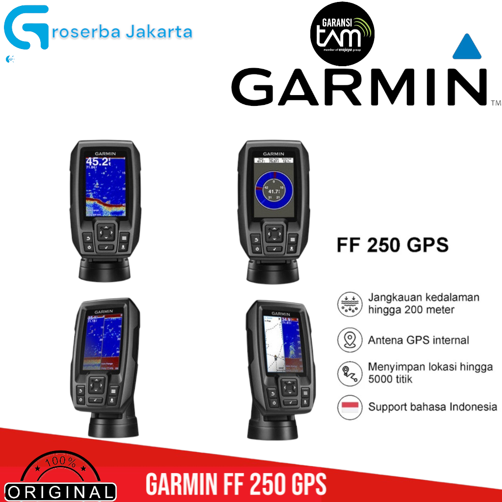 Jual Garmin FF250 FF 250 Fishfinder 250 GPS APAC CHIRP Garansi TAM 2 ...