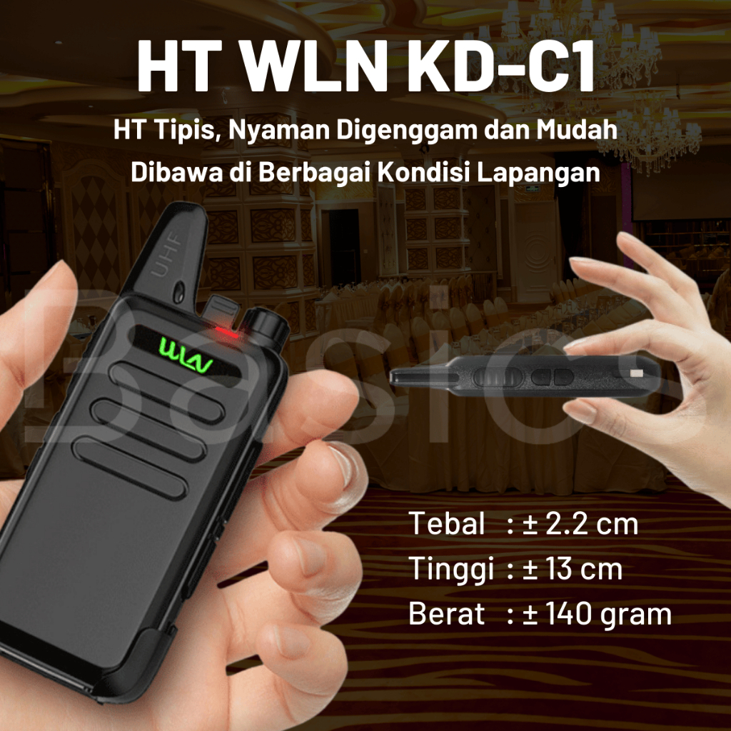 Jual 1 Dus 2 HT WLN Walkie Talkie Full Set UHF KD C1 7 Hari Garansi ...