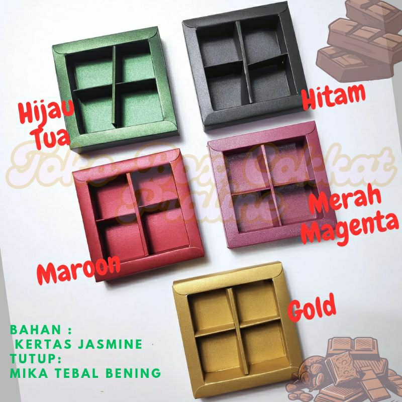 Jual BOX COKLAT PRALINE SEKAT 4 | BOX COKELAT | TEMPAT MACARON | KOTAK ...