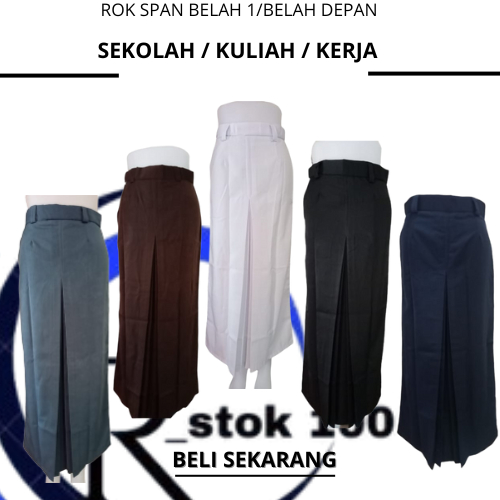 Jual Rok Sekolah SMA/SMK Model Span Belah Tengah Belah Satu Panjang ...