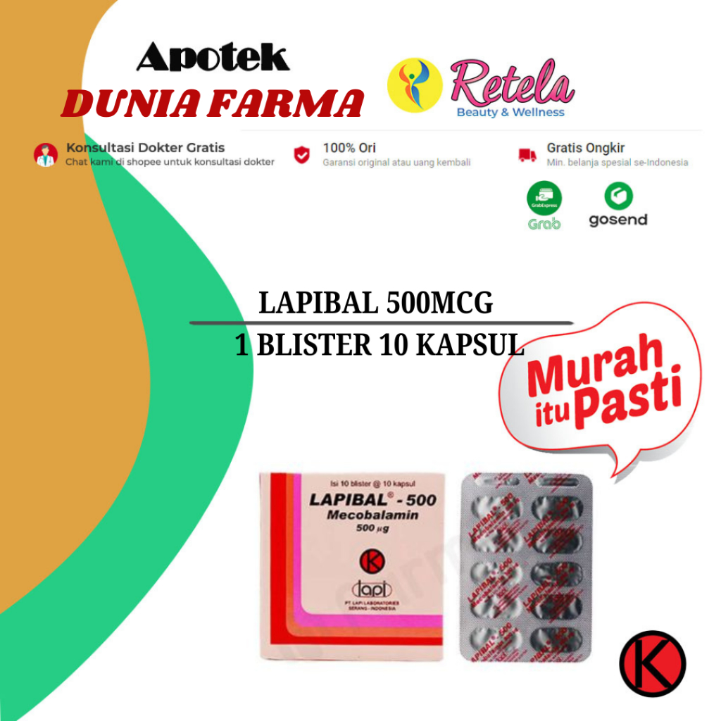 Jual LAPIBAL 500MCG 1 BLISTER 10 KAPSUL | Shopee Indonesia