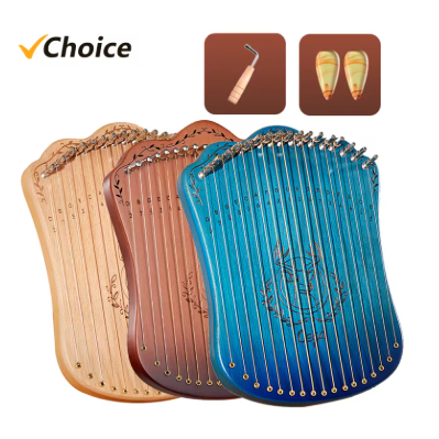 Jual EDS 17 String Lyre Harp Portable Solid Beech Wood Harp String ...