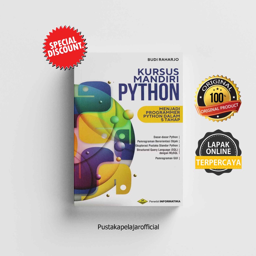 Jual Buku Kursus Mandiri PYTHON Menjadi Programmer Python Dalam 5 Tahap ...