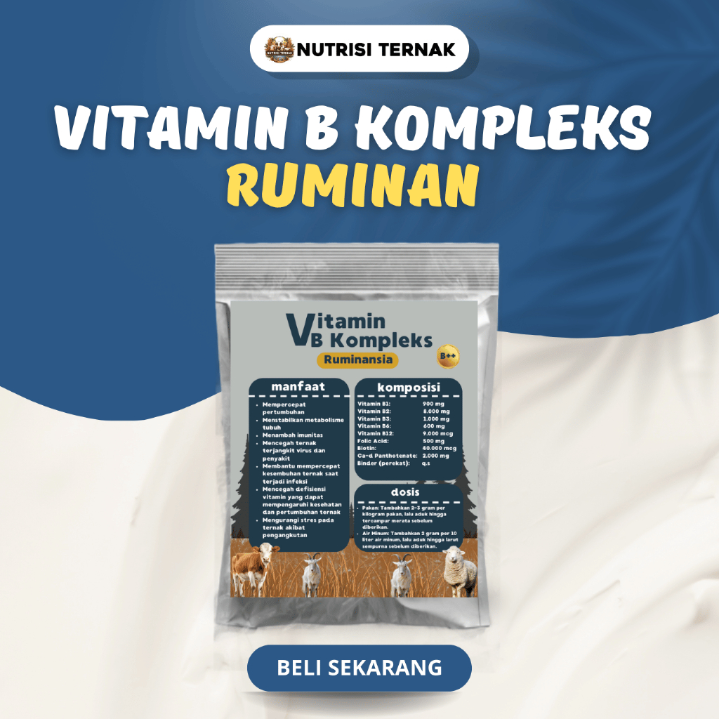 Jual VITAMIN B KOMPLEKS RUMINAN @1kg, VITAMIN DAN SUPLEMEN PAKAN TERNAK ...