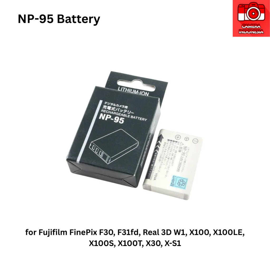 DSTE 2 stuks NP-95 batterij compatibel met Fujifilm Finexpix F31