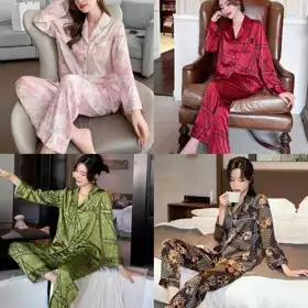 Piyama Satin Wanita Import Baju Tidur Satin Cp Pp