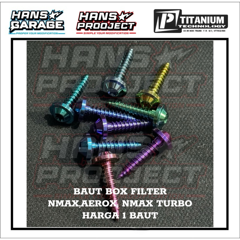 Jual BAUT TITANIUM BOX FILTER NMAX,AEROX, NMAX TURBO, FILANO | Shopee ...