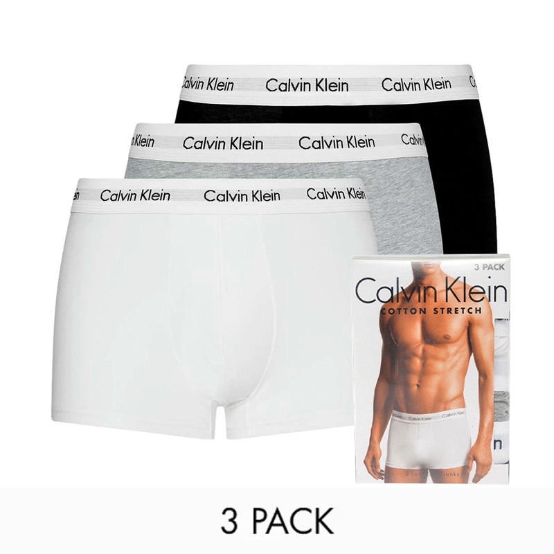 Jual 3PCS CALVIN KLEIN UNDERWEAR MODERN COTTON STRETCH TRUNK