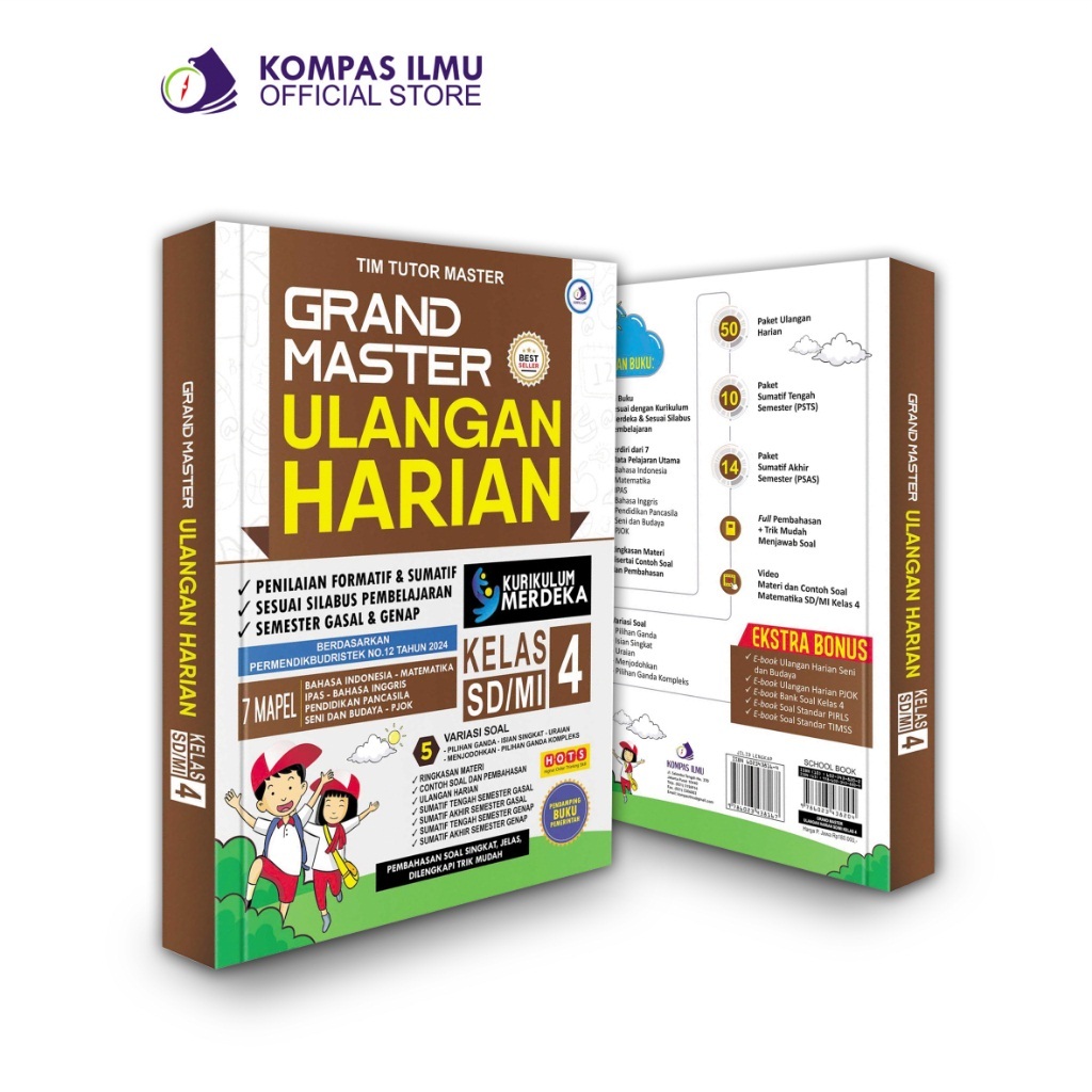 Jual Buku Ulangan Harian Kurikulum Merdeka SD Kelas 4 Grand Master UH ...