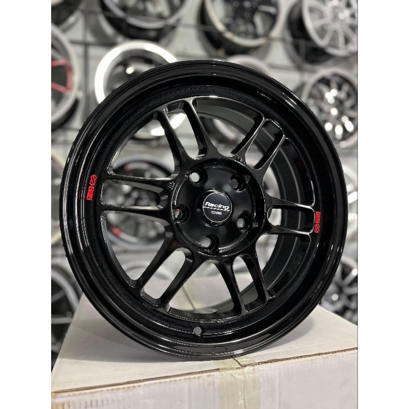 Jual velg enkei rpf r16 black glossy pcd 5x114 kondisi baru | Shopee ...