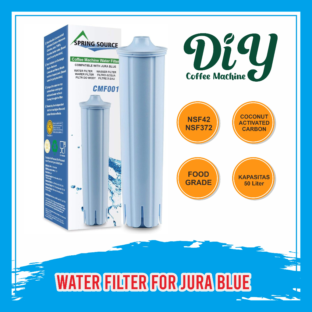 3 Filtri Acqua Per Macchine Jura Blue - Compatibili Con Modelli ENA E IMPRESSA, AQUALOGIS AL-Blue