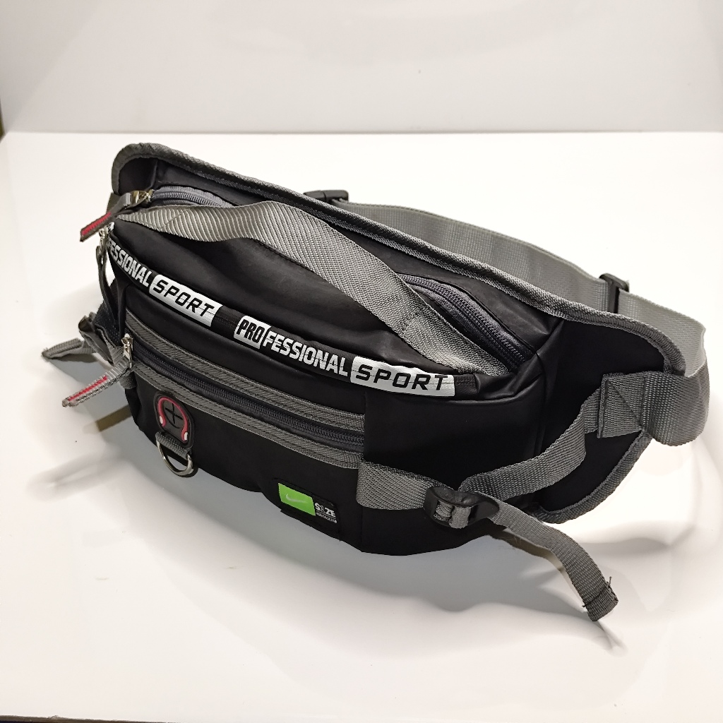 Jual Tas Selempang Pria Sporty Multifungsi Tas Pinggang Pria Keren Banyak  Kantong Anti Air Tas Cowok Kekinian | Shopee Indonesia