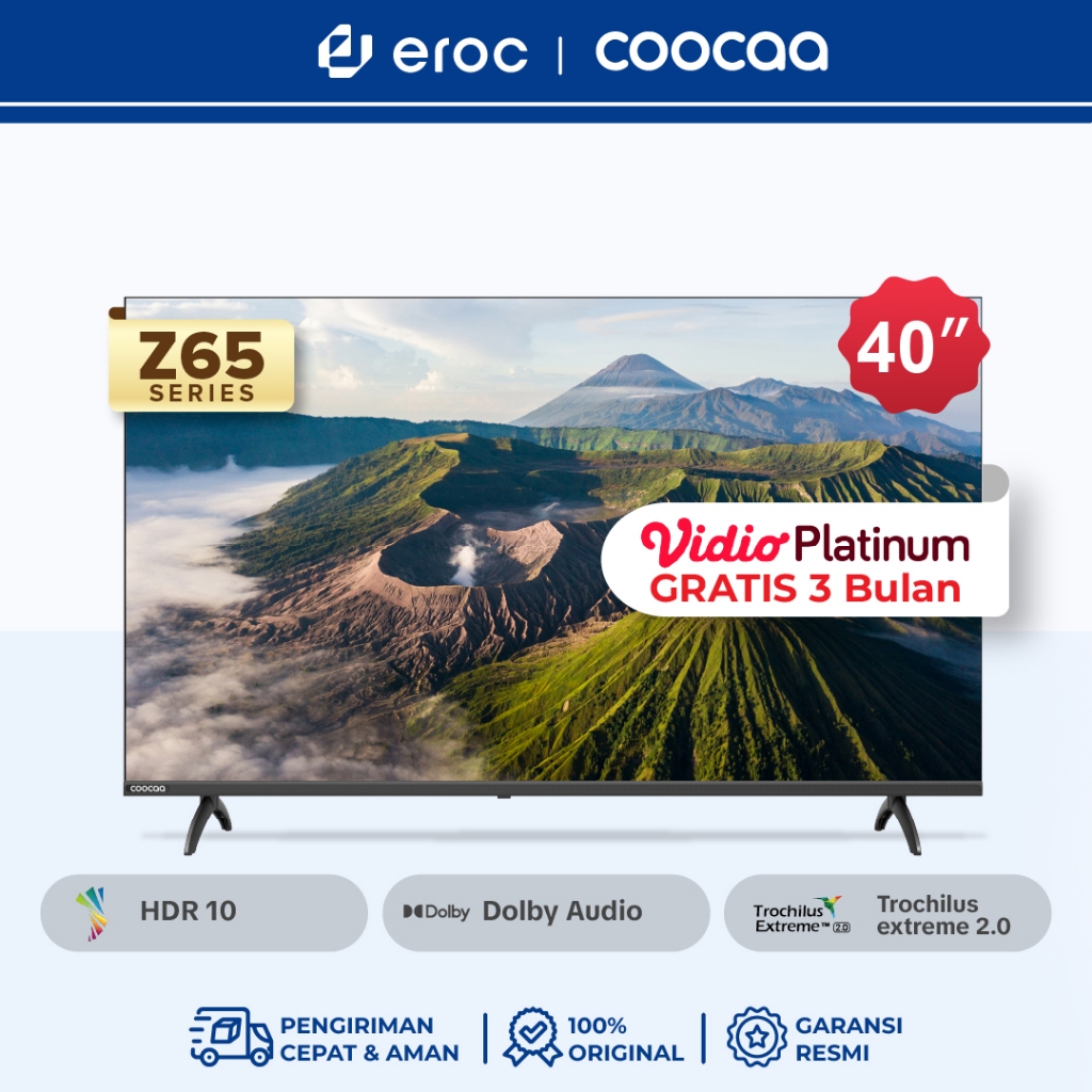 Jual COOCAA 40 inch GOOGLE TV-2K LED-TV (COOCAA 40Z65) | Shopee Indonesia