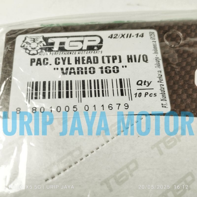 Jual Pak CHTP / pak kop TGP Vario 160 K2S / PCX 160 K1Z / PCX 160 ...