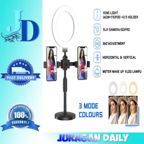 Ringlight 2 Holder 16cm Tripod Mini Stand 28cm Hp Live Stream Make Up Vlog