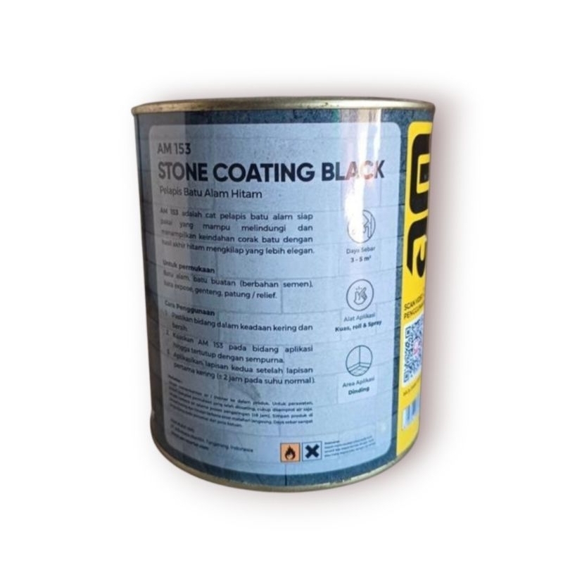Jual Am 153 Coating Batu Alam Black 1 Liter | Shopee Indonesia