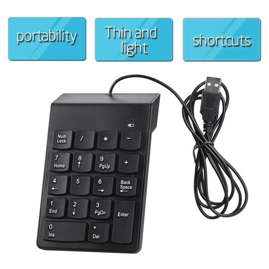 Jual Keyboard Numeric Numerik USB / Numpad / Keypad Angka Mini Wired ...