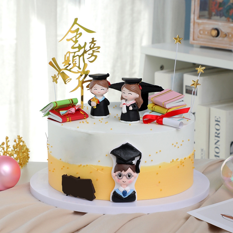 Jual Dekorasi Hiasan Kue Kelulusan Wisuda Mini - Cake Topper Pasangan ...