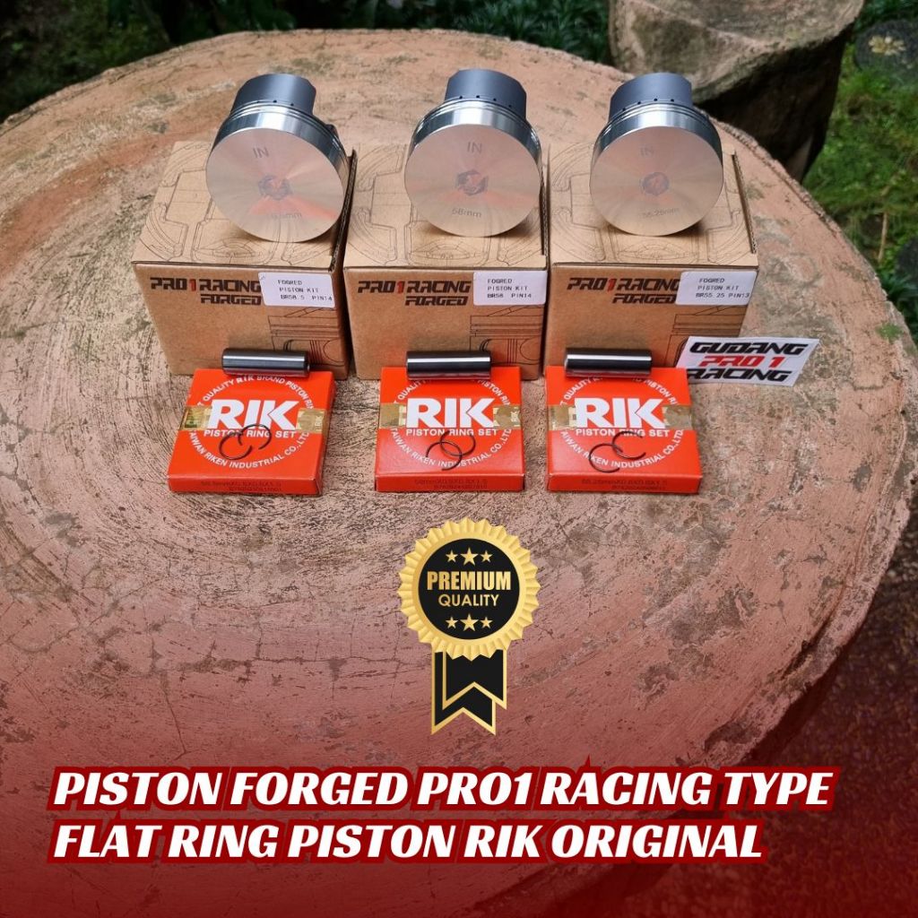 Jual PISTON FORGED PRO1 RACING TYPE FLAT RING PISTON RIK ORIGINAL ...