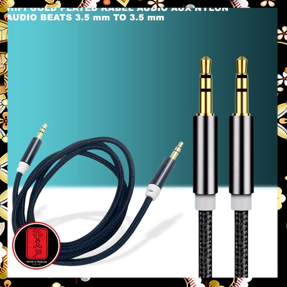Jual HiFi Kabel Audio Beats AUX Gold Plated 3.5mm to 3.5mm 1M - Black ...