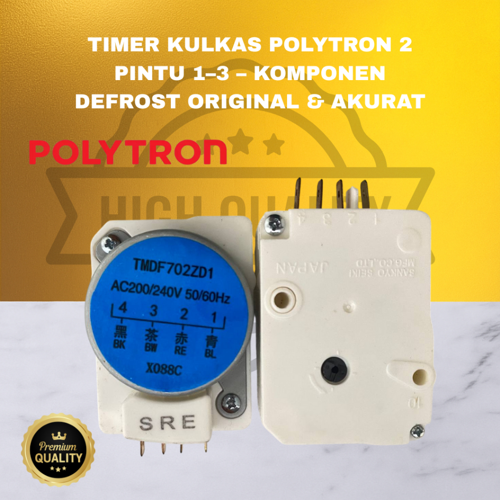 Jual TIMER KULKAS POLYTRON 2 PINTU 1/3-KOMPONEN DEFROST ORIGINAL ...