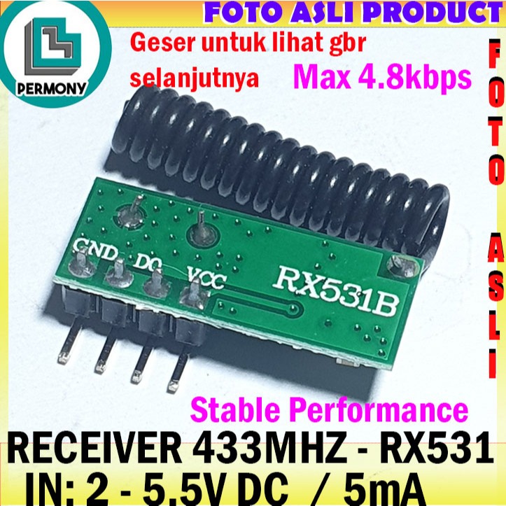 Jual 433Mhz RF relay receiver wireless light switch micro module Multi ...