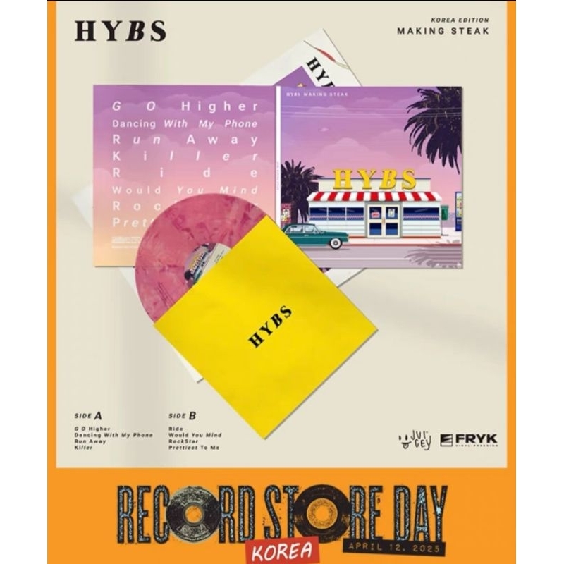 Jual HYBS - Making Steak LP Vinyl Record Blue or Orange Vinyl with