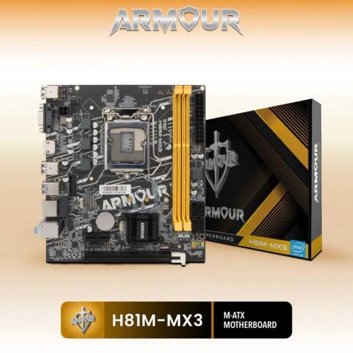 Jual ARMOUR H81M-MX3 NVME MOTHERBOARD LGA 1150 DDR3 M-ATX H 81 M-MX3 ...