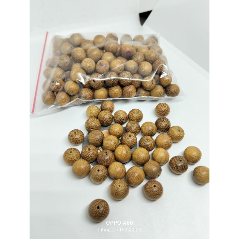 Jual butiran kayu kelor emas model bulat serat alami asli isi 5 butir ...
