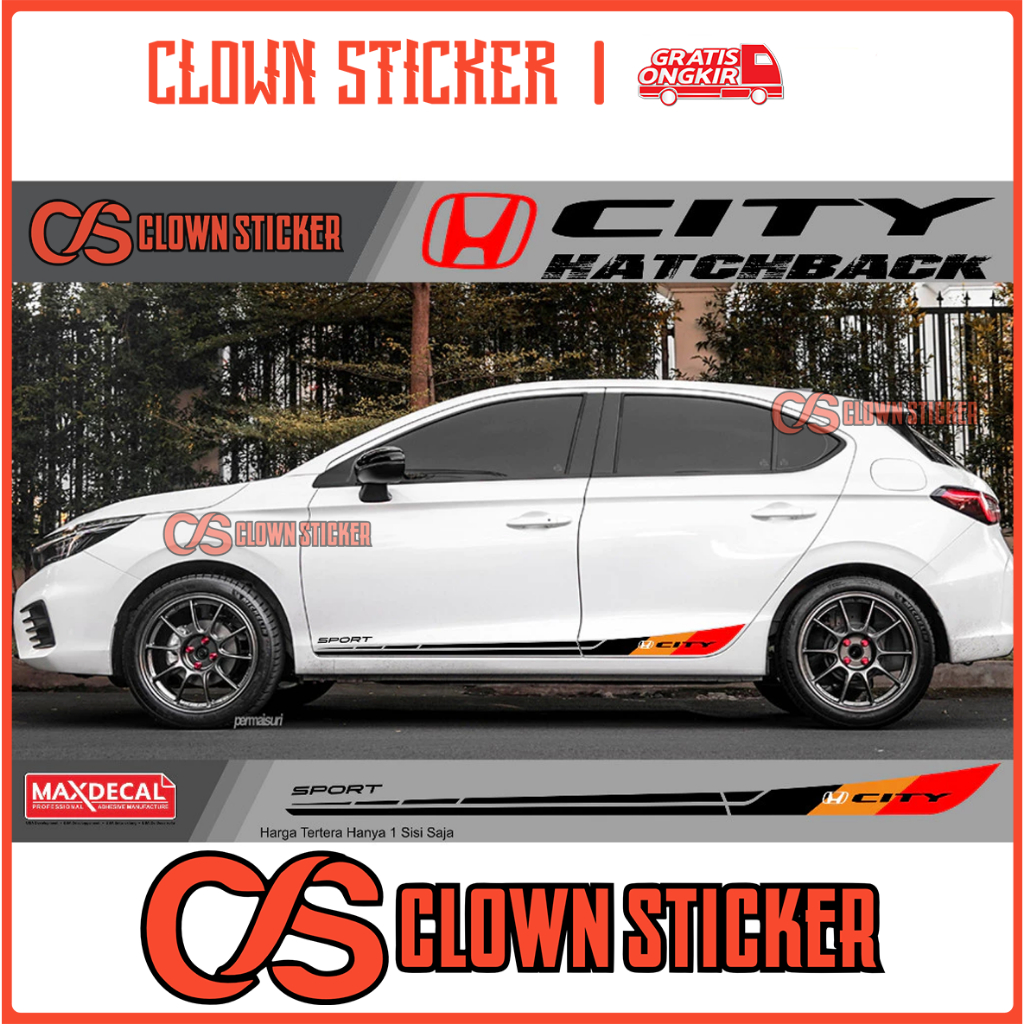 Jual Clown Sticker honda City Hatchback terbaru cutting stiker honda ...